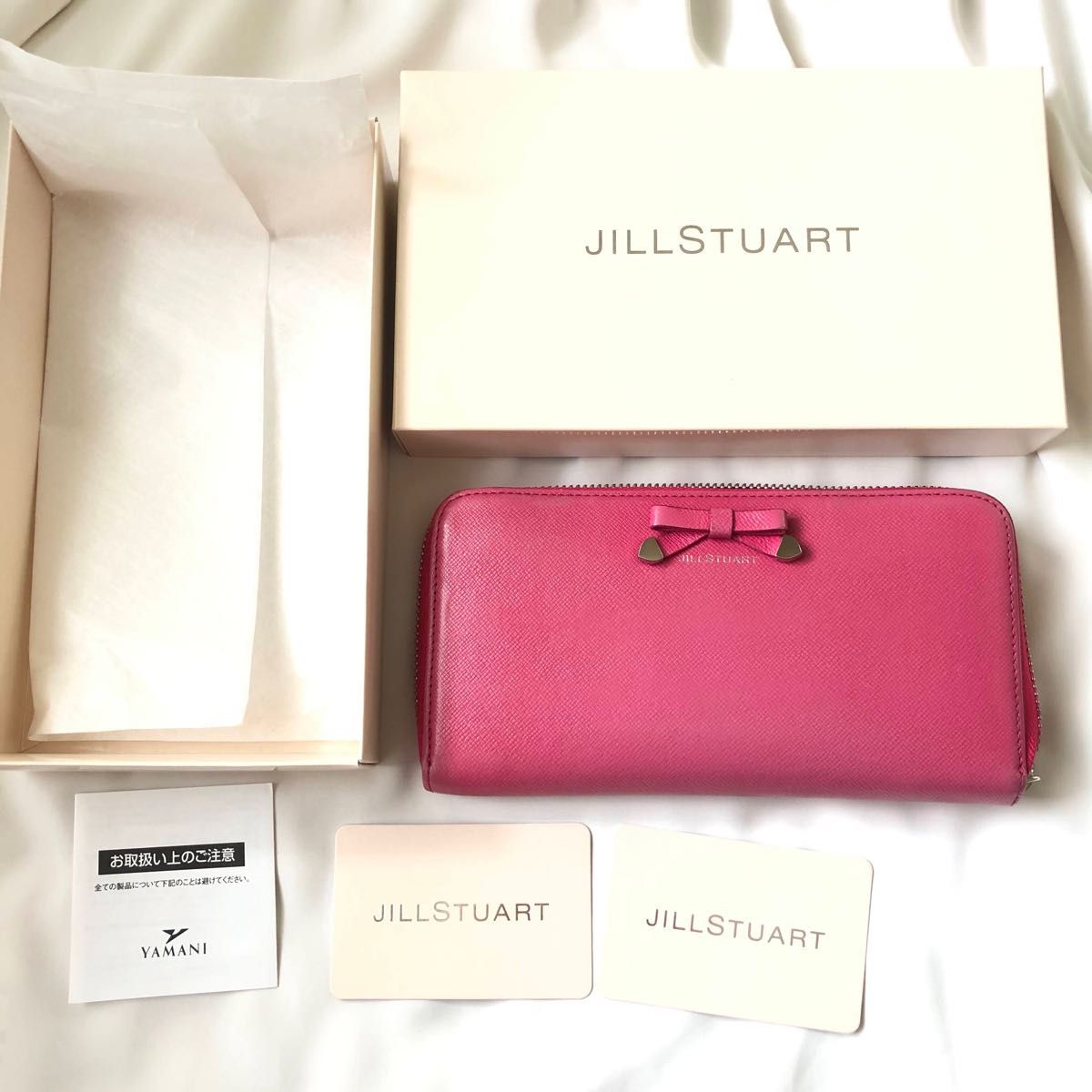 無料発送 ピンク ジルスチュアート 長財布 リボン 新品 JILL STUART