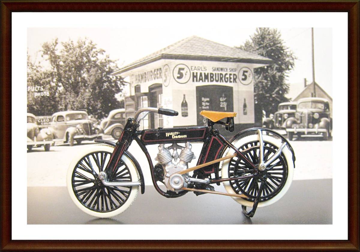 FRANKLIN MINT フランクリンミント 1/24 Harley Davidson クラシック レトロ 初期 往年 1909 ハーレー V-Twin Vツイン バイク オートバイ_画像3