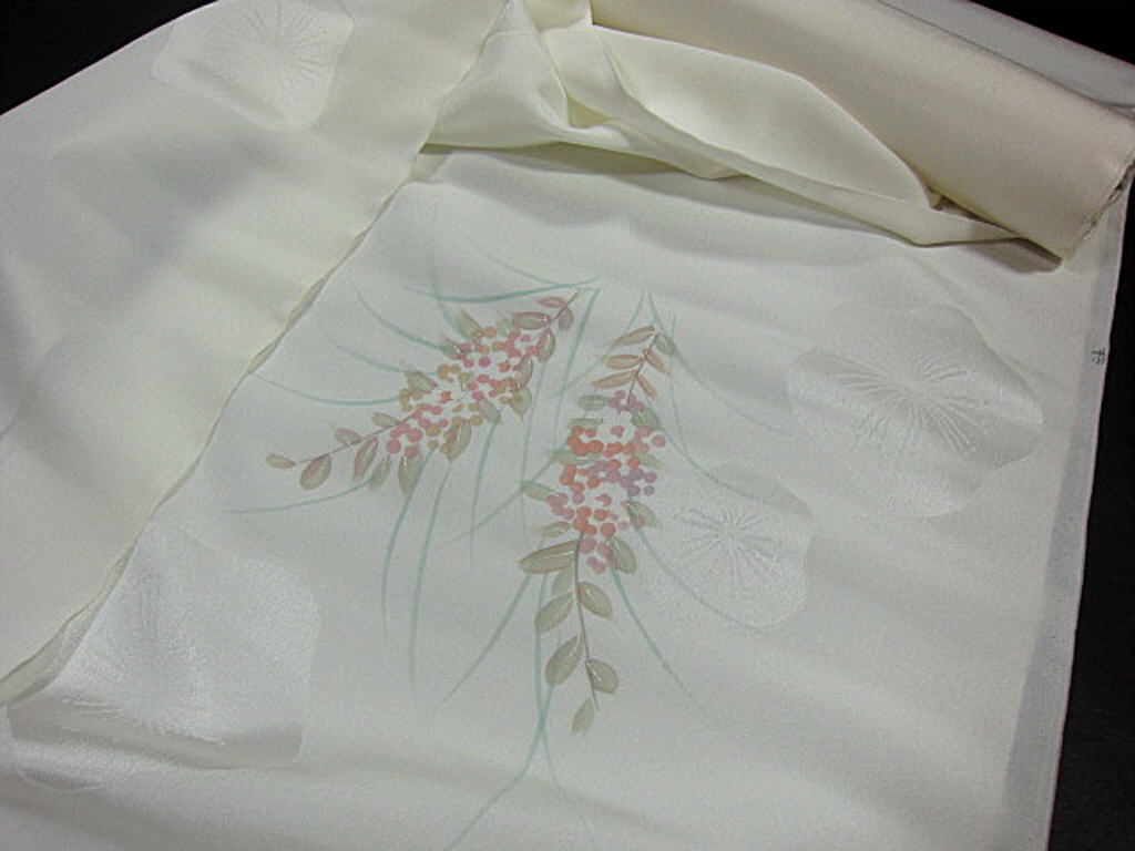  untailoring silk hand .. tsukesage long kimono-like garment ground 