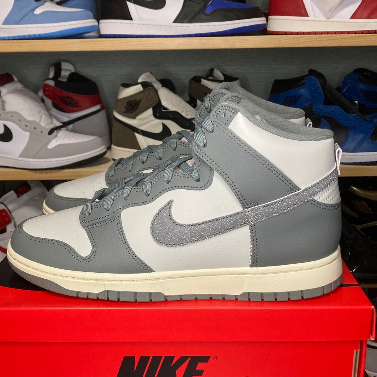 新品 NIKE DUNK HIGH RETRO 28㎝ ナイキ ダンク ハイ レトロ SE ヴィンテージ タンブルグレー レア