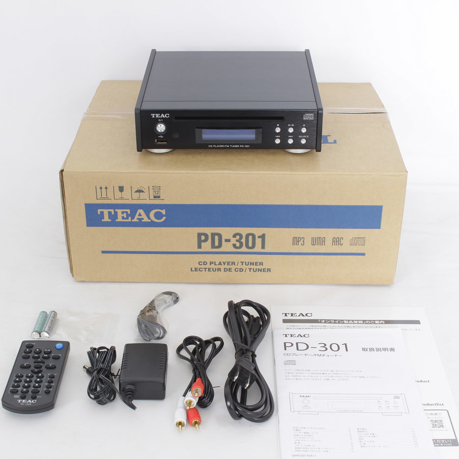 美品 TEAC PD-301-X/B CDプレーヤー FMチューナー スロットイン式 ブラック ティアック 本体(中古/送料無料)のヤフオク落札情報