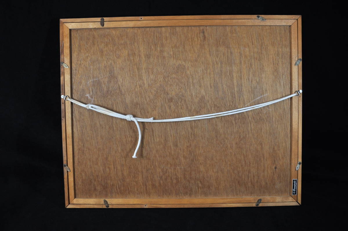ビンテージ パッチワークキルト パナマ クナ族 モラ刺繍 縦36.5cm 横幅45.5cm 厚さ1.2cm KYA412_画像10