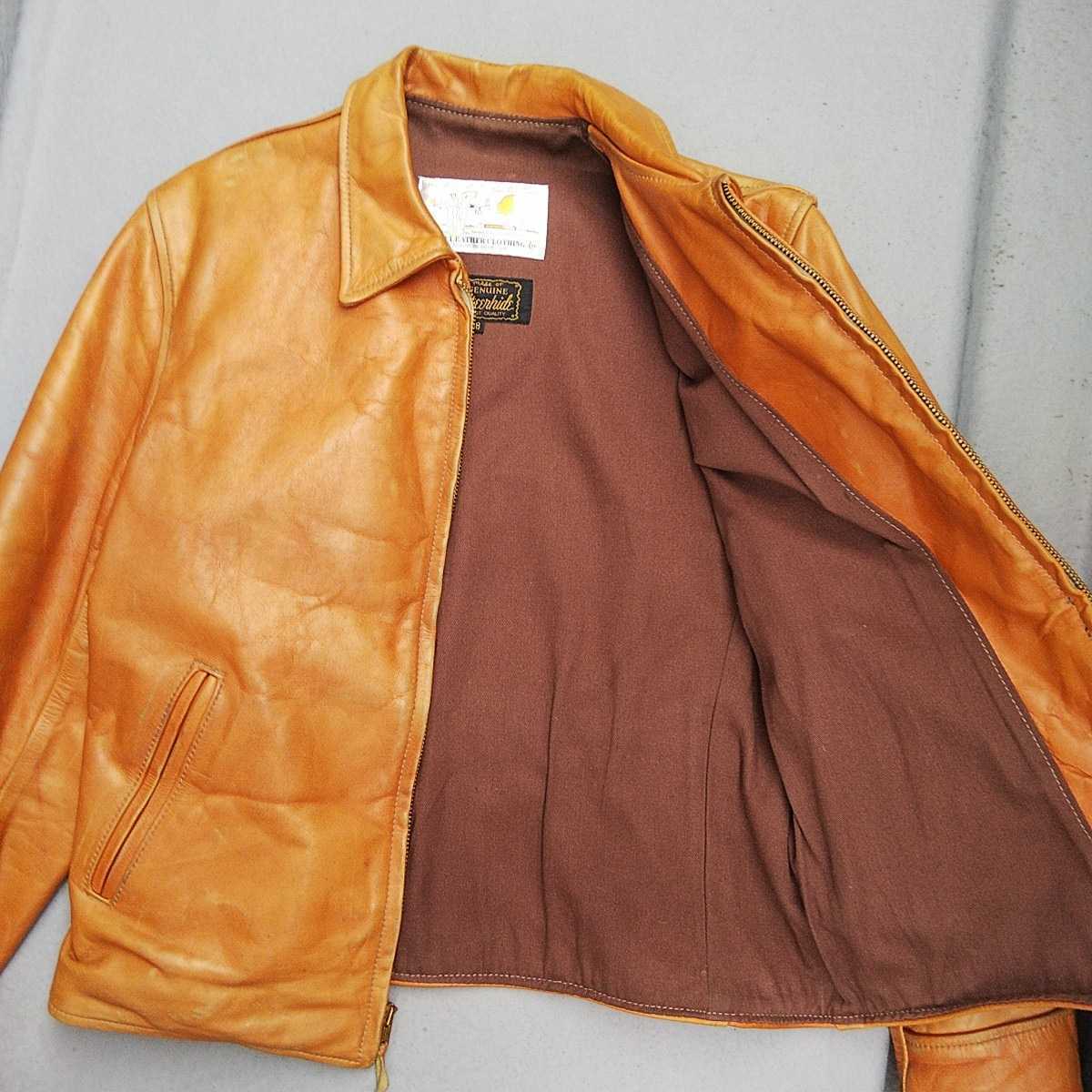 AERO LEATHER エアロレザー【38】旧タグ ヴィンテージ加工 ブラウン
