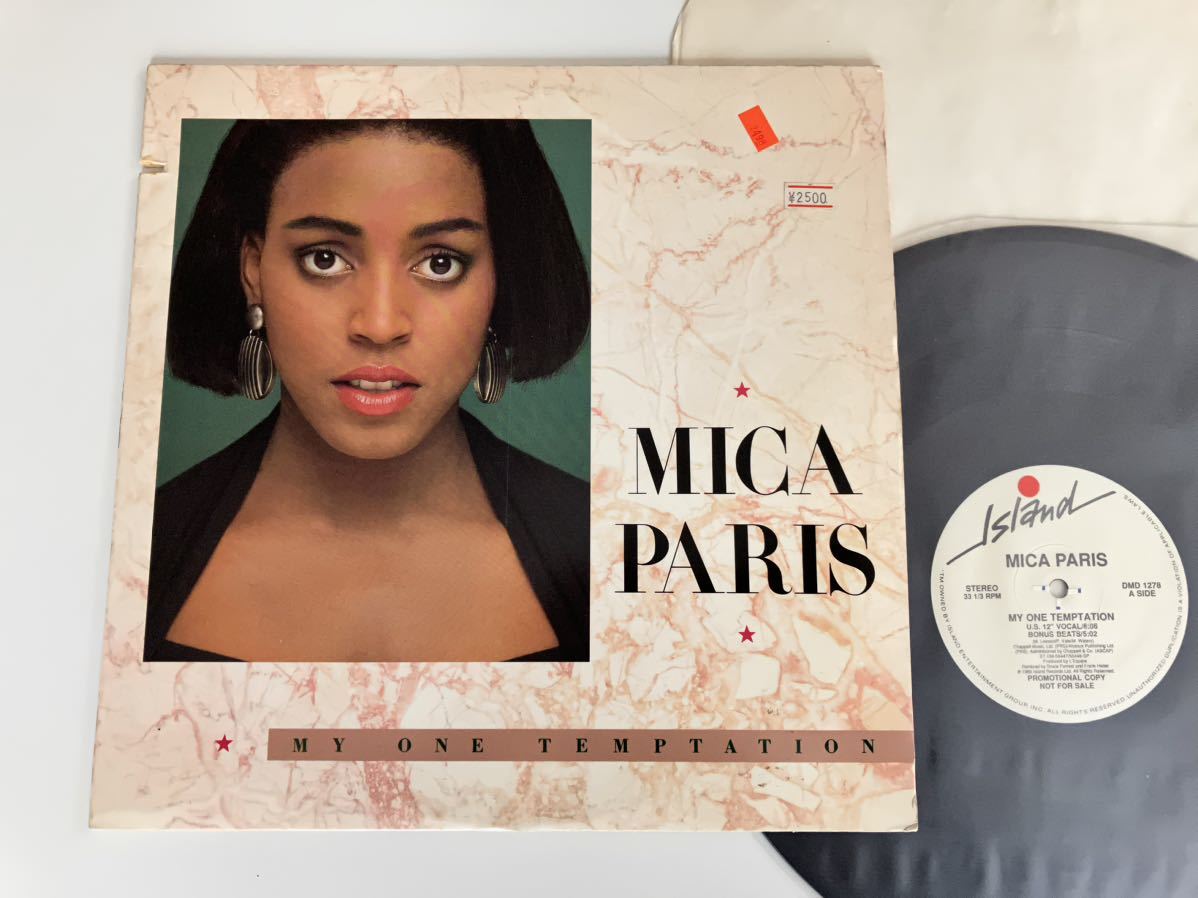 【非売品プロモ】MICA PARIS / My One Temptation 4トラック12inch ISLAND US 0-96584 89年シングル,12Ver,Bonus Beats,7Ver,Vocal Dub,_画像1