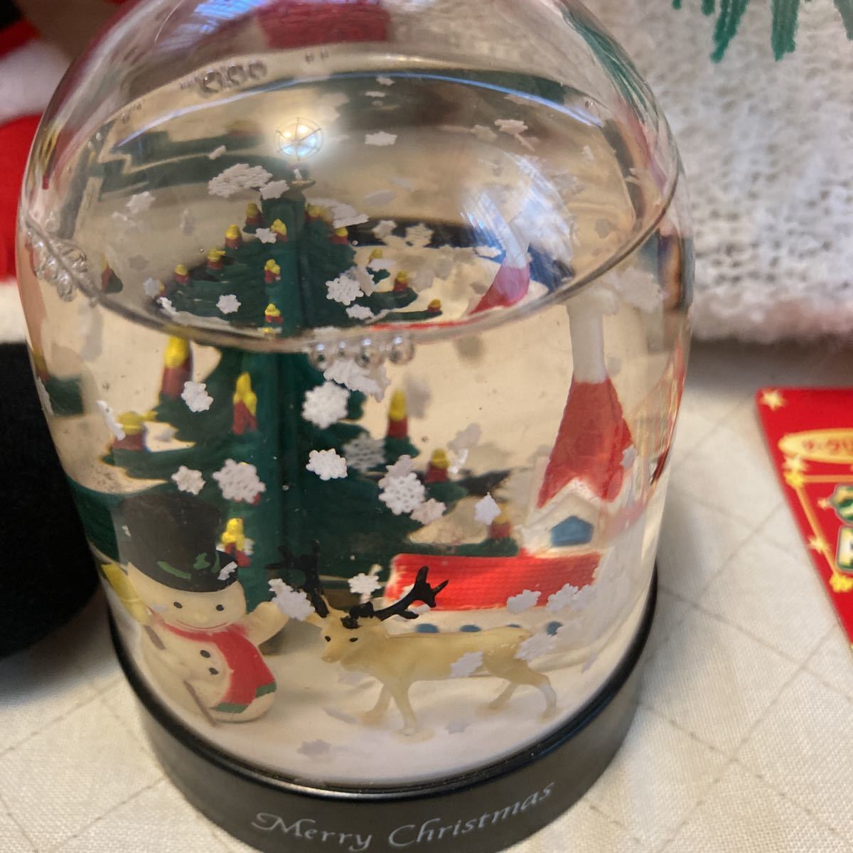  Рождество "снежный шар" дополнение Daiso мягкая игрушка 2 пункт Santa Claus снеговик кукла северный олень tree ... снег . Mai . retro 