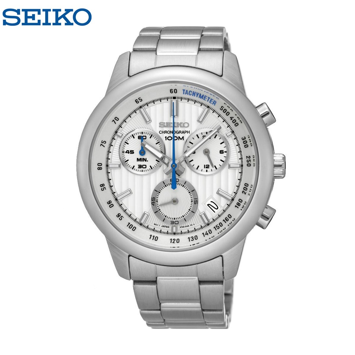 値引 SEIKO 7T92 セイコー SEIKO メンズ ブラック文字盤 メンズ クロノグラフ 海外モデル カレンダー レザーベルト 未使用  ストップウォッチ 100M防水 SSB203P 新品 クオーツ クロノグラフ 革ベルト ホワイトタペストリー ステンレス無垢 ブレスレット  カーフレザー ...