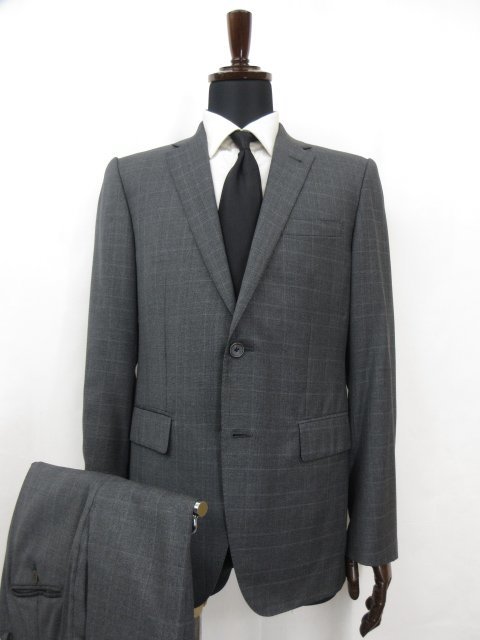 【安心発送】 ■美品 【ルイヴィトン LOUIS VUITTON】 シングル 2ボタン スーツ (メンズ) size50 グレー系 チェック柄 イタリア製★27HR2158 その他