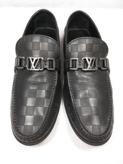 □超美品【ルイヴィトン LOUIS VUITTON】 ダミエ柄 LVロゴ装飾