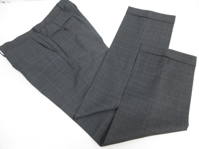 ■美品 【ルイヴィトン LOUIS VUITTON】 シングル 2ボタン スーツ (メンズ) size50 グレー系 チェック柄 イタリア製★27HR2158_画像4