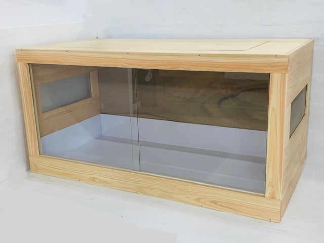 RepBox 大型特注木製ケージ1200×600×600 リクガメ、フトアゴヒゲトカゲ