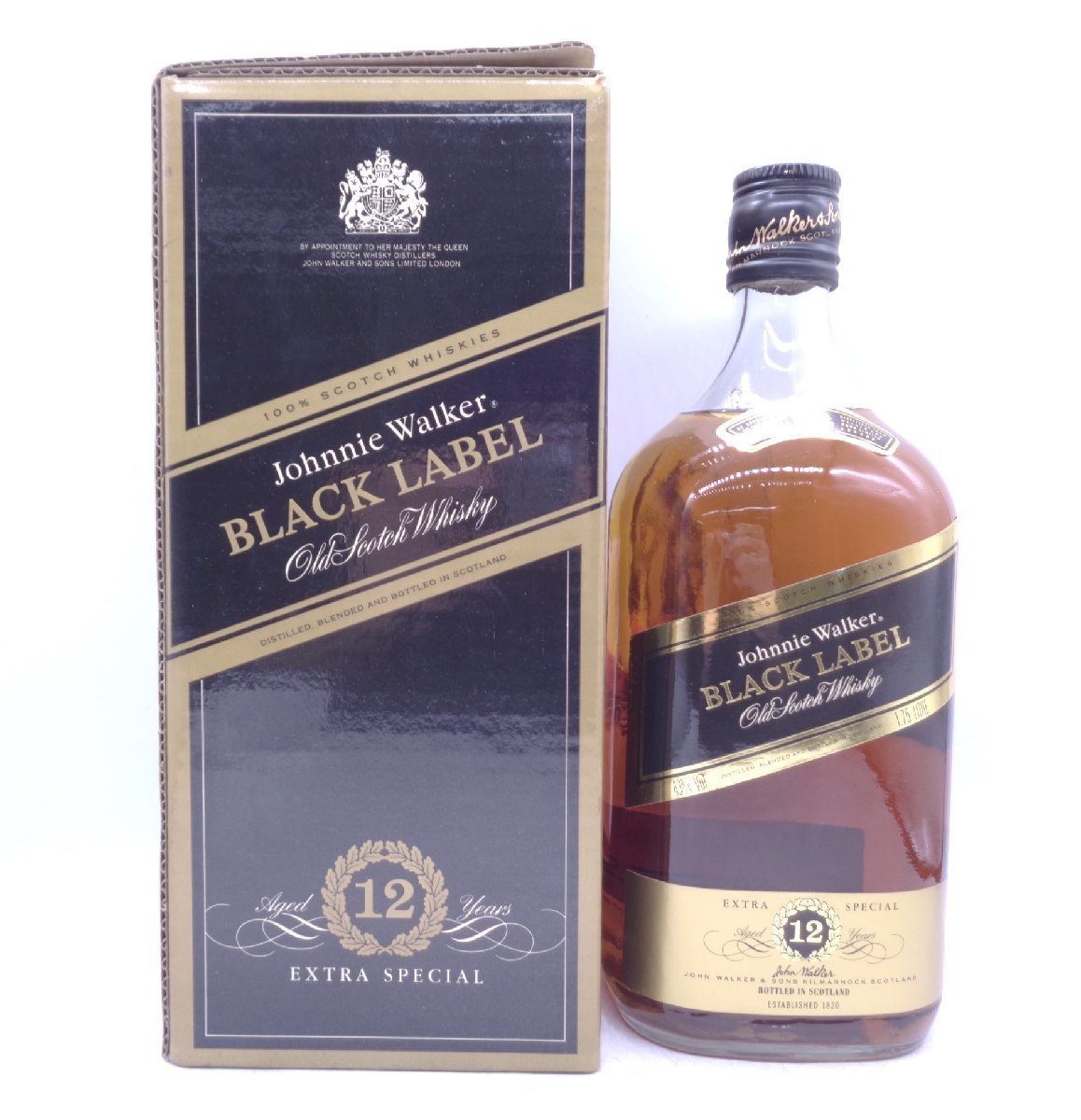 ジョニーウォーカー ブラックラベル 1750ml 43% スコッチ ウイスキー ビッグボトル 古酒 未開栓 箱 Z007361