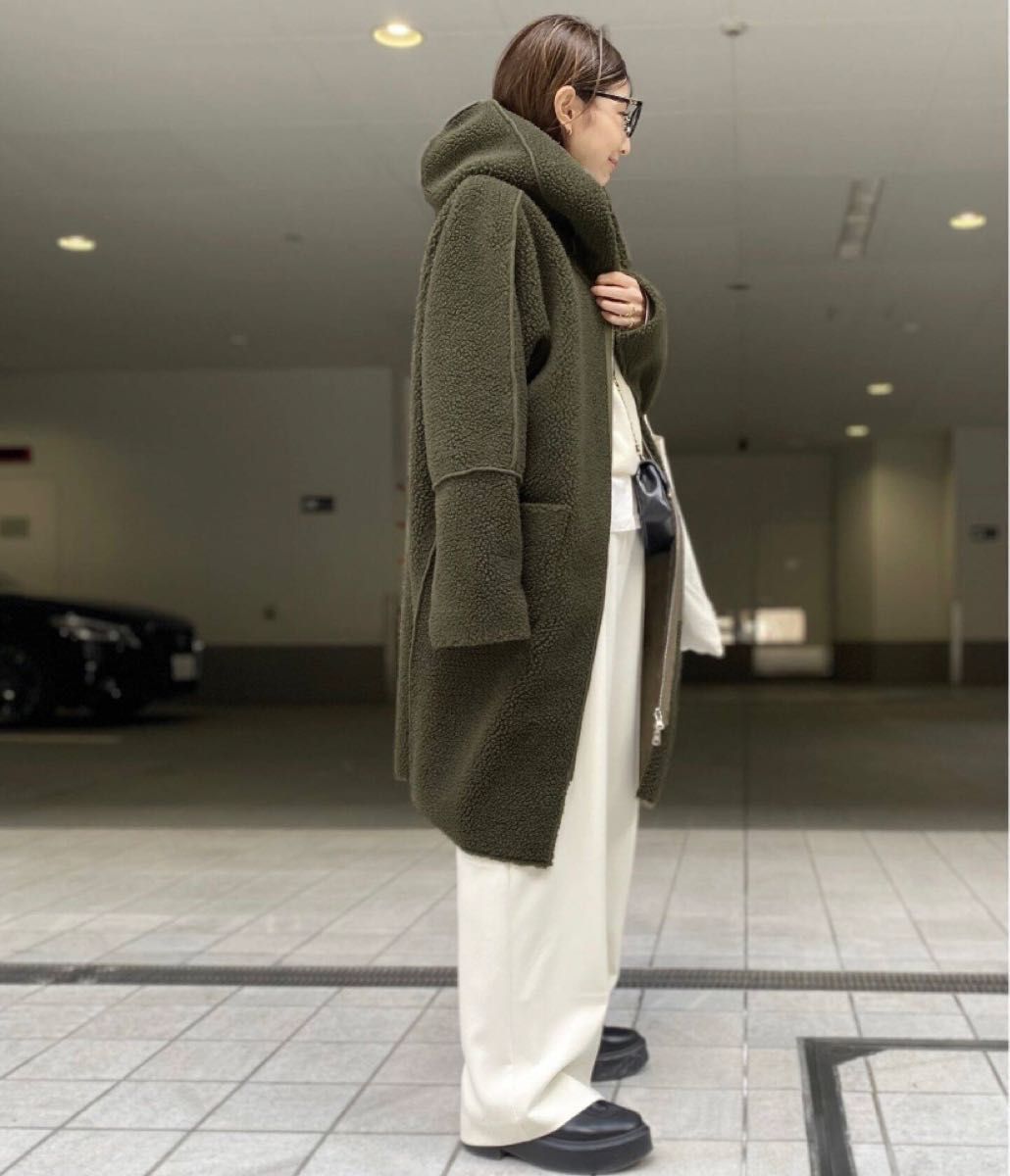 L'Appartement Lou Andrea ルーアンドレア Mouton Fake Hood Coat