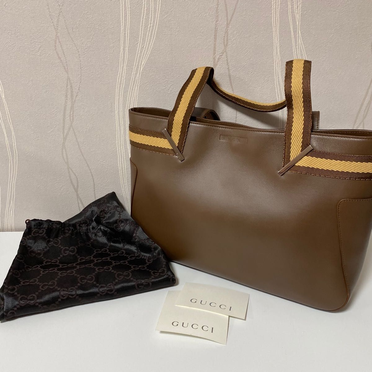 美しい レディース GUCCI トートバッグ グッチ ウェビングライン ...