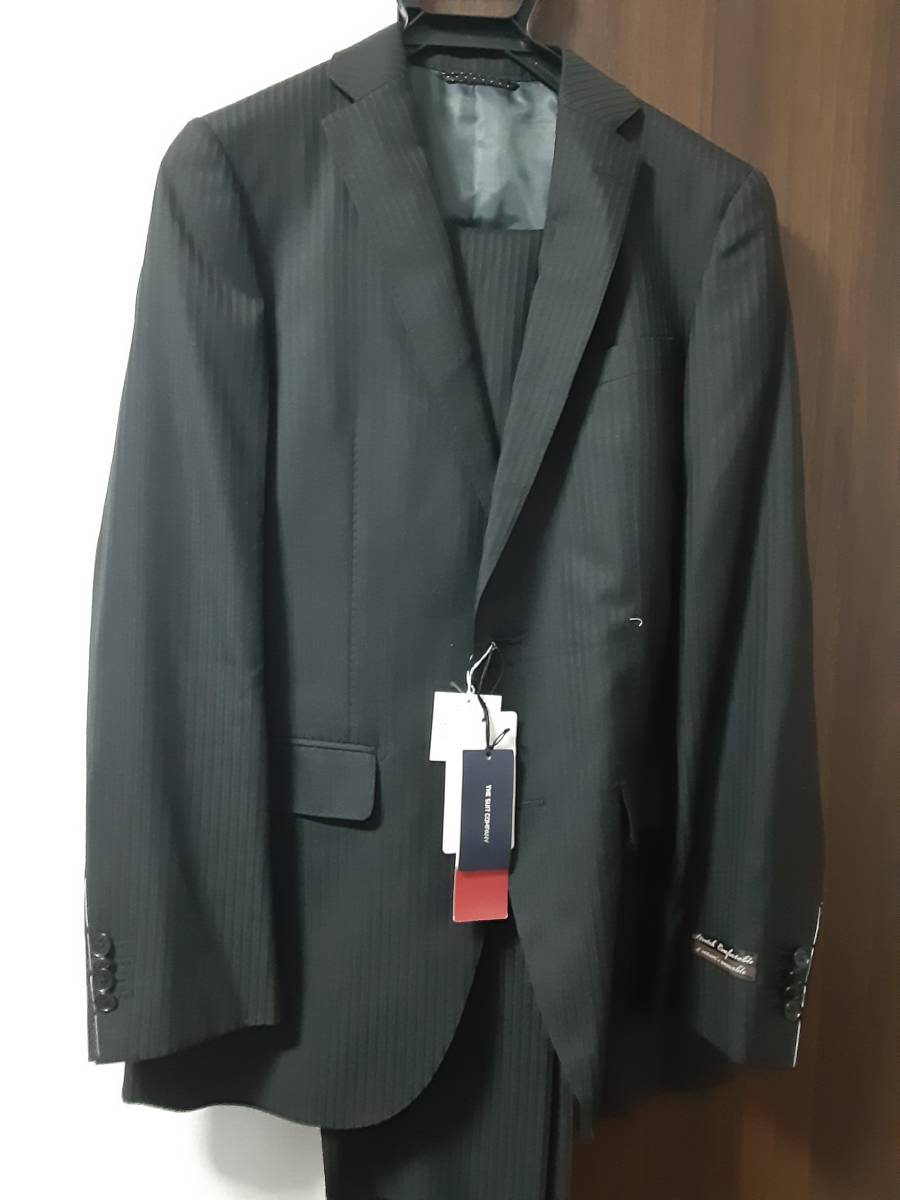 【処分品】THE SUIT COMPANY/スーツカンパニー シャドーストライプ スーツ シルク混合 170-8drop 122107-ZM タグ付き 未使用