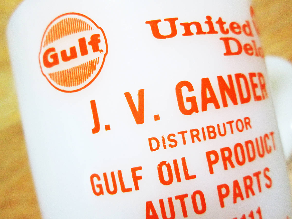 ★鬼レア★入手困難★Gulf OIL United Delco AUTO PARTS/ガルフ/USAビンテージ ファイヤーキング マグカップ/ガソリン/オイル 缶/ガレージ_画像5