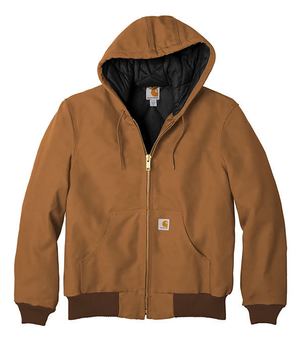 Carhartt (カーハート) US フードジャケット (J140) DUCK QUILTED FLANNEL-LINED ACTIVE JAC Carhartt Brown ブラウン (M)_画像1