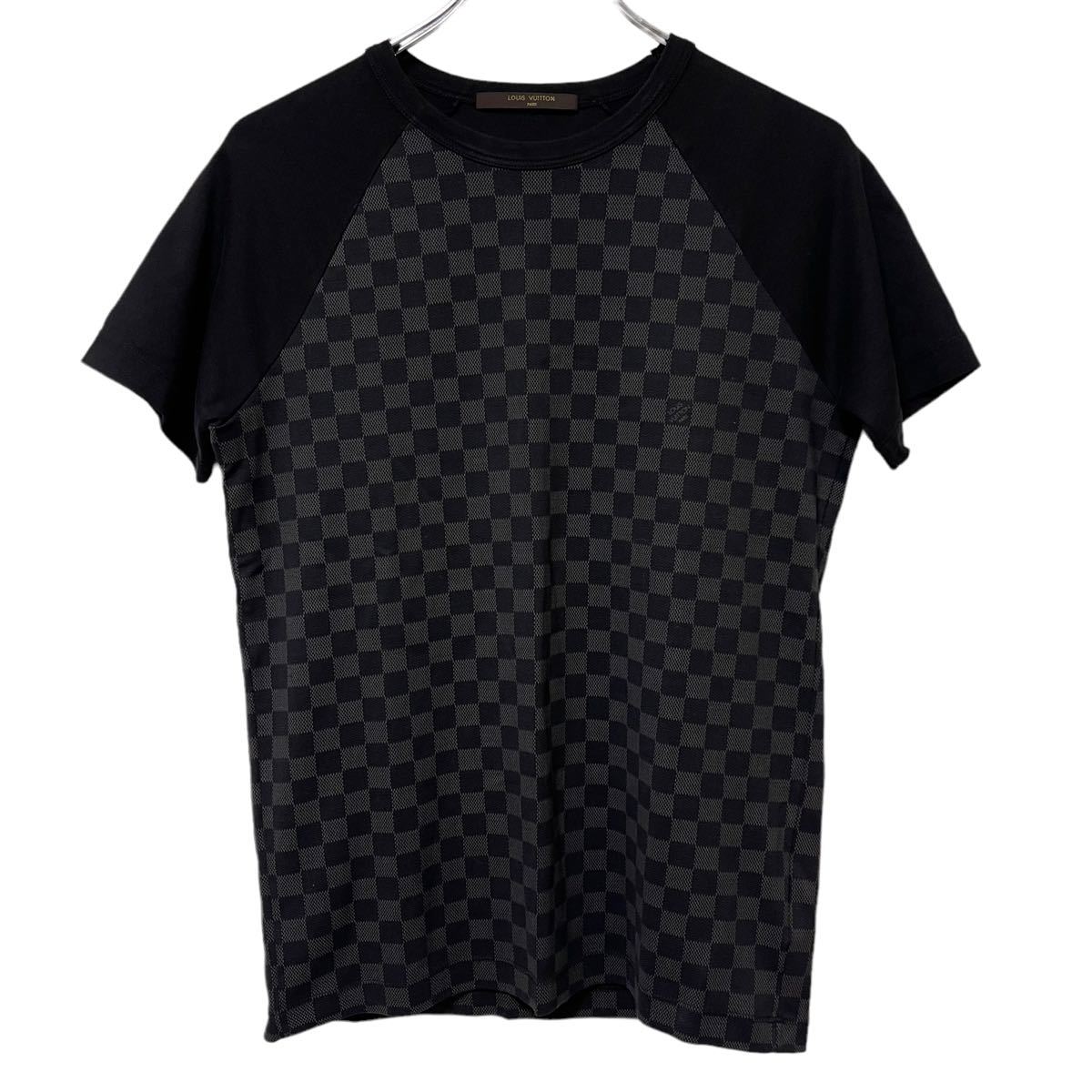 未使用級】LOUIS VUITTON ルイヴィトン メンズ Tシャツ ダミエ柄 半袖T