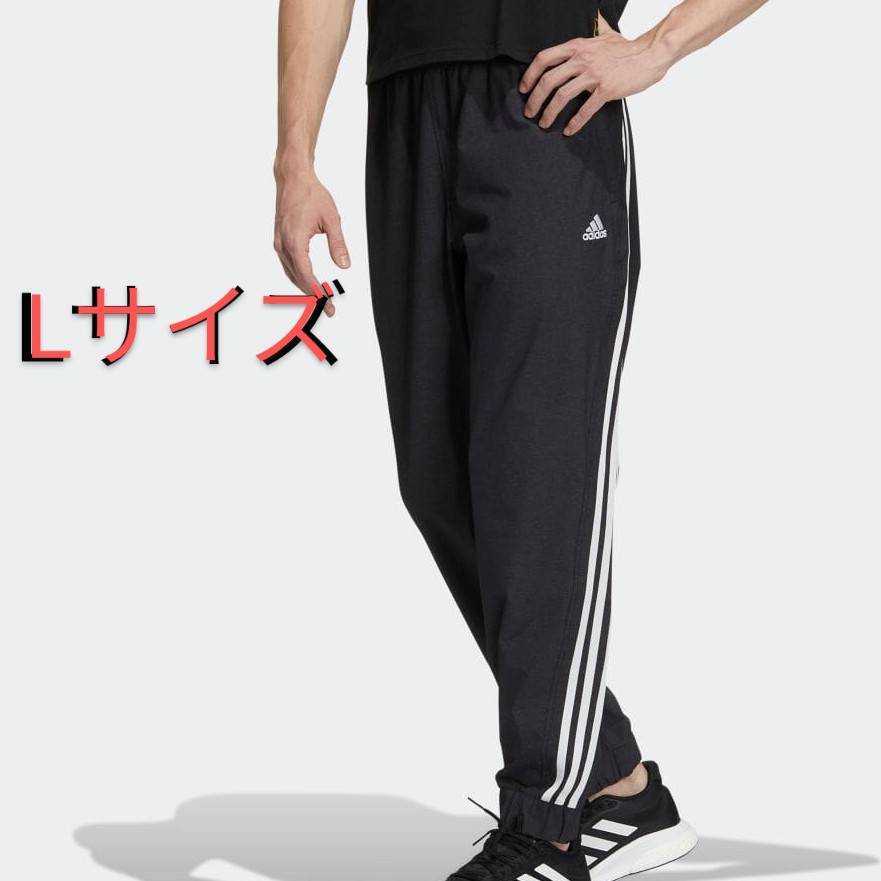 adidas メンズ エッセンシャル 3本ストライプ ジョガーパンツ - 服