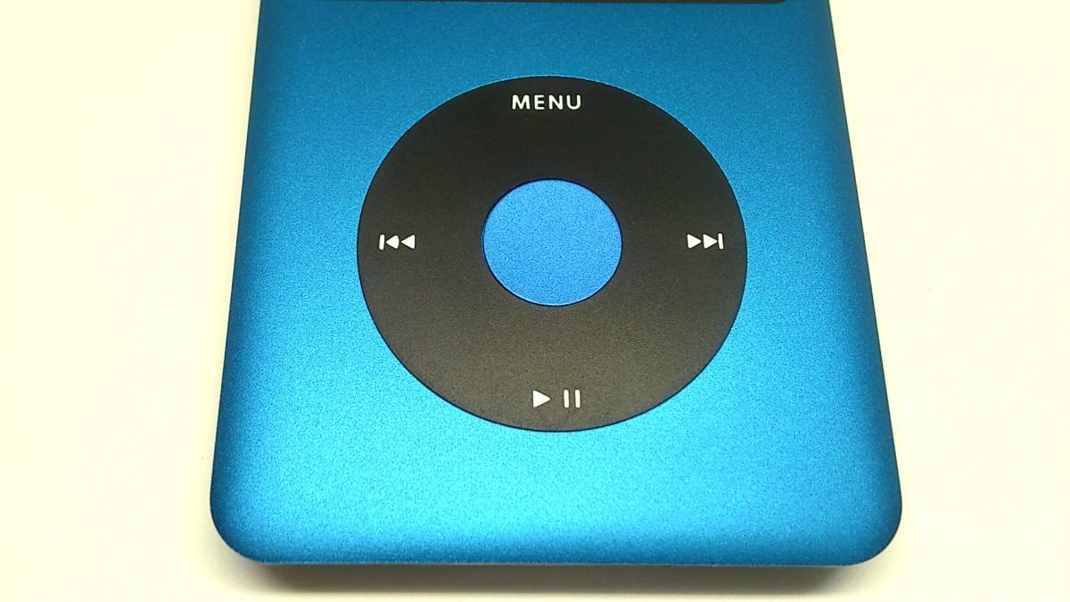 美品 iPod classic (160GB→SSD 512GB 大容量化) ブルーブラック (外装一式 バッテリー等 新品) 第7世代 本体