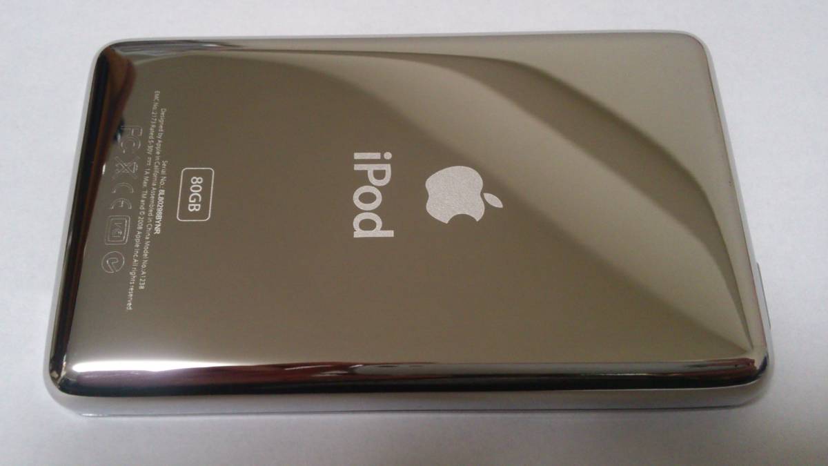 美品 iPod classic 80GB シルバー(外装一式 バッテリー新品) 第6世代 