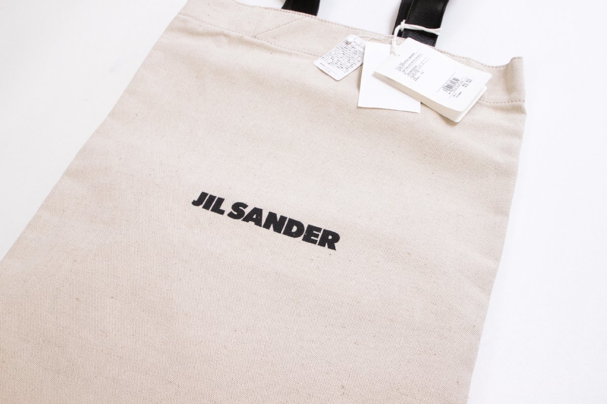 JIL SANDER◆ジル サンダー　正規品タグ付き新品、未使用 フラット ショッパー グラン　キャンバストートバッグ_画像4