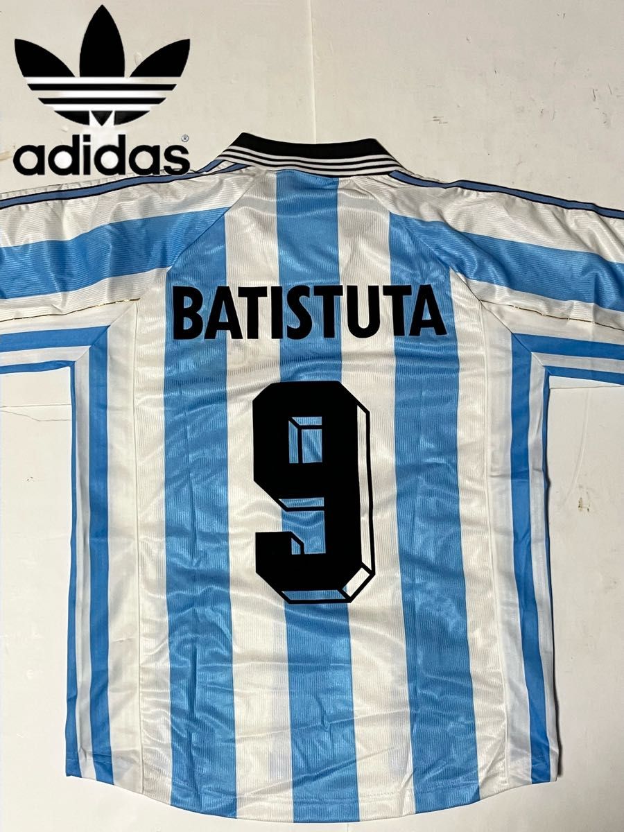 バティストゥータ ユニフォーム adidas アディダス アルゼンチン代表 90s フランスワールドカップ ジャージ ゲームシャツ