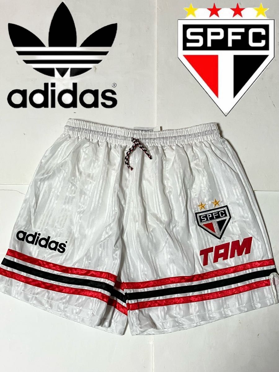 サンパウロFC ユニフォーム ショートパンツ shorts adidas アディダス ジャージ ブラジル製 サッカーパンツ