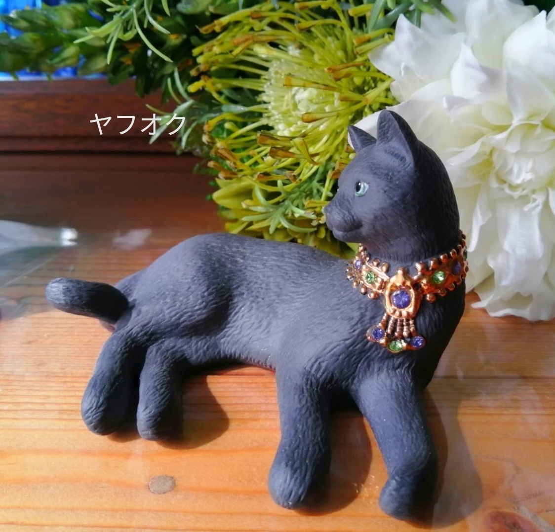 LENOX 】レノックス 猫 フィギュリン 置物 黒猫 24Kゴールド-