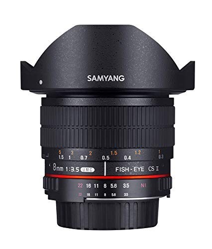 本物新品保証】 8mm 単焦点魚眼レンズ SAMYANG F3.5 フード脱着式 APS