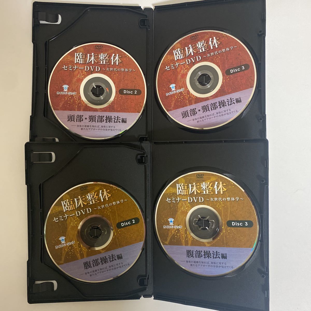 整体DVD4種【臨床整体セミナーDVD】 頭部・頸部操法編 腹部操法編 上肢