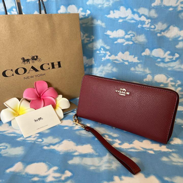 COACH 長財布 エンジ ストラップ - greatriverarts.com
