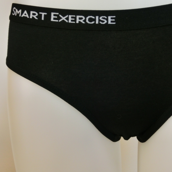 【L】スポブラセット　スポーツブラジャー＋ショーツ 黒　0590Ex　SMART　EXERCISE　ブラック　綿混　カップ内蔵　ノンワイヤ　かぶり_画像5