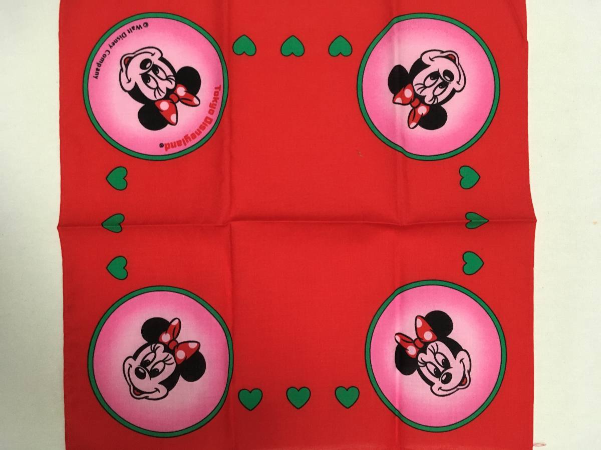  Disney Land Minnie Mouse. handkerchie approximately 28. width Showa Retro 