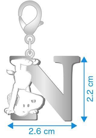 スヌーピー イニシャルチャムコレ キーホルダー N_画像1