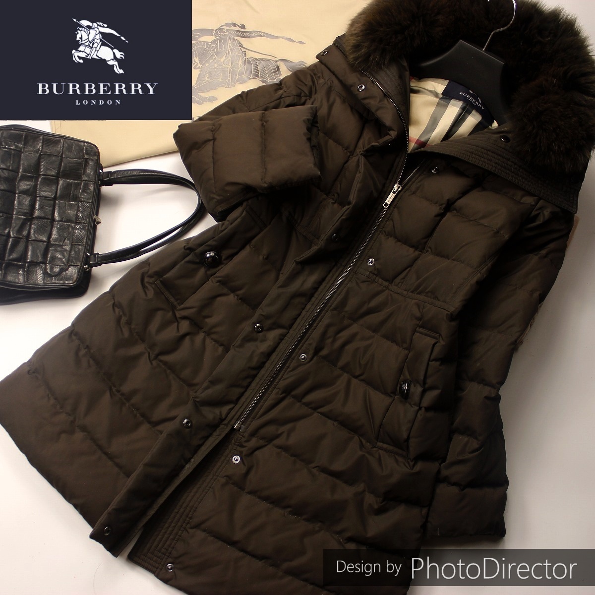 BURBERRY LONDON ロングダウンコート 茶 サイズ40 おしゃれ通販 dgipr