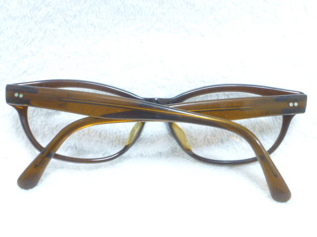 老眼鏡 +3.50 レンズ付き スムーズ 頑丈 高級 5枚丁番 オーダーレンズフレーム品 ⇒ 高耐久性！ 肌馴染み良 ブラウン ウェリントン メガネの画像10