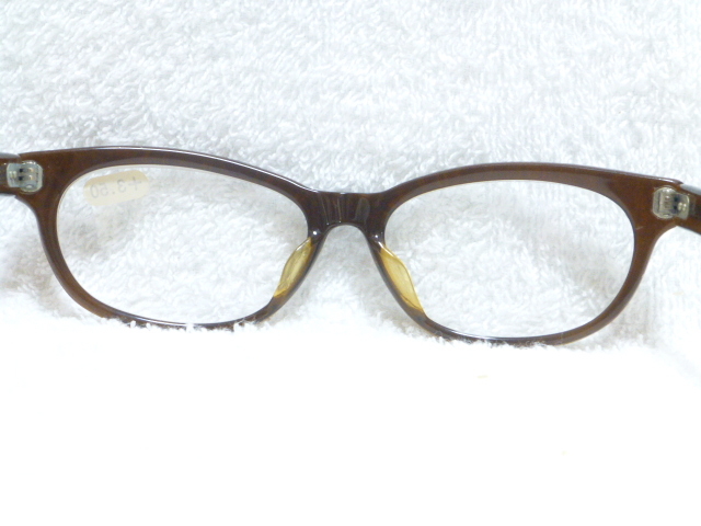 老眼鏡 +3.50 レンズ付き スムーズ 頑丈 高級 5枚丁番 オーダーレンズフレーム品 ⇒ 高耐久性！ 肌馴染み良 ブラウン ウェリントン メガネの画像7