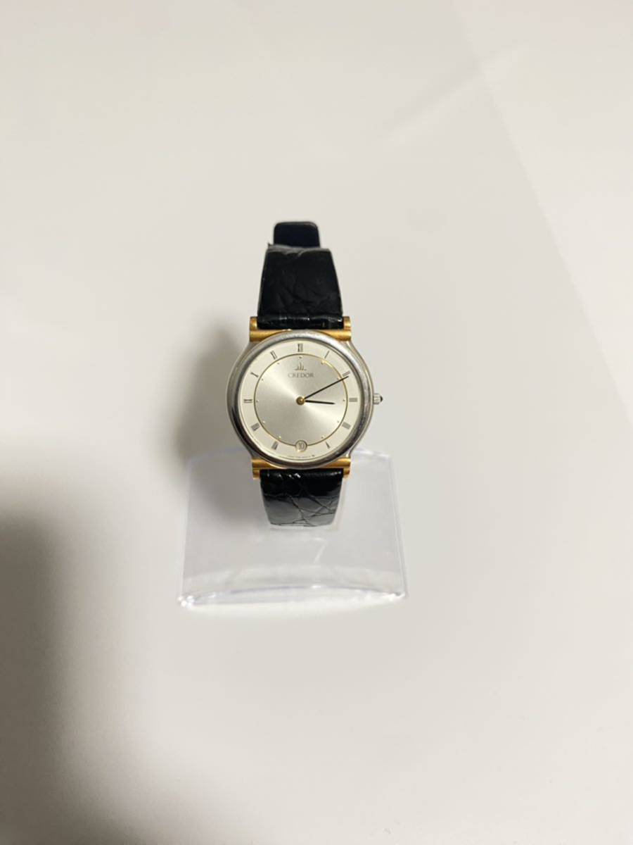 1円スタート 稼働品 SEIKO CREDOR 7779-6000 670039 18K BEZEL QZ ...