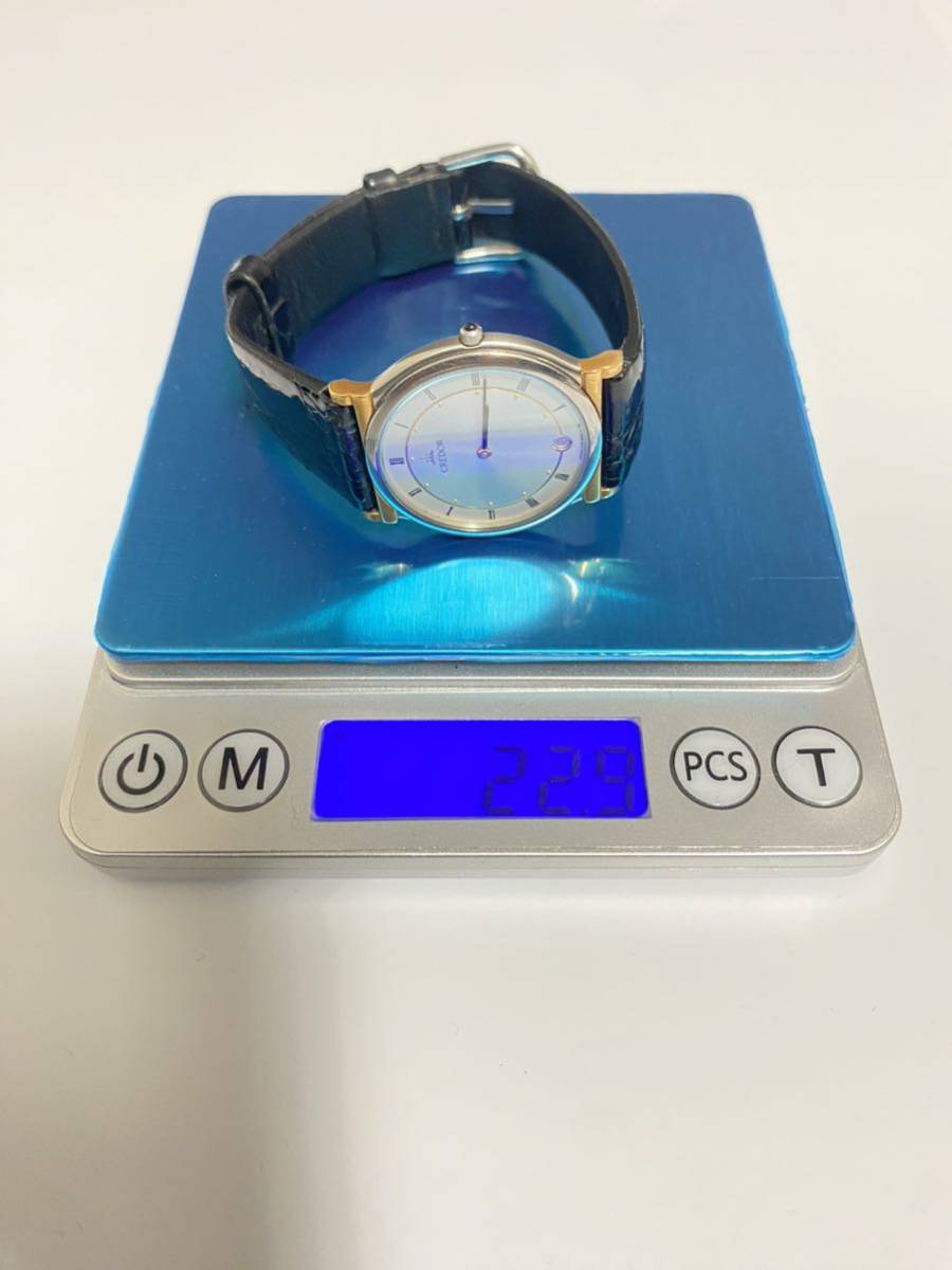 1円スタート 稼働品 SEIKO CREDOR 7779-6000 670039 18K BEZEL QZ ...