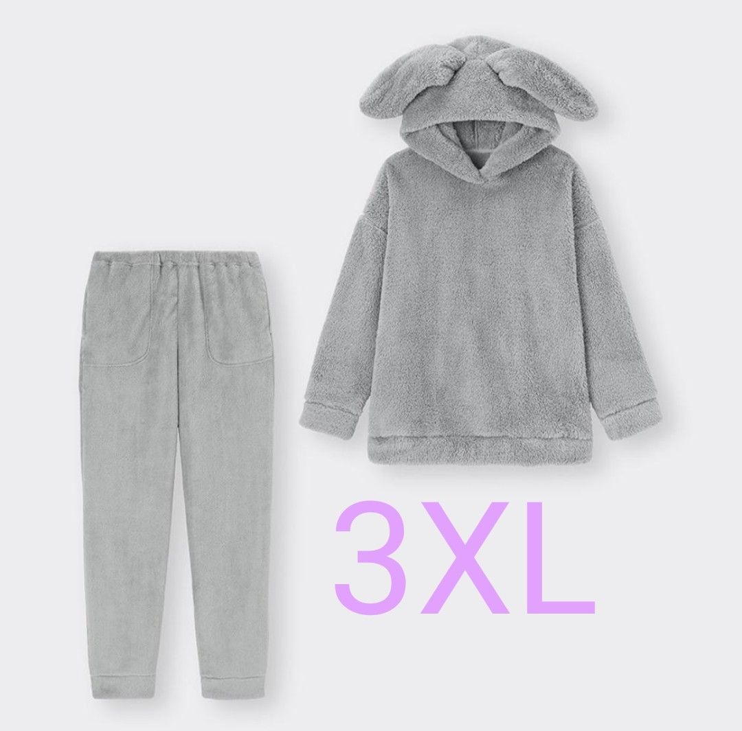 3XL(4L)  ガウン　紺色　ルームウェア