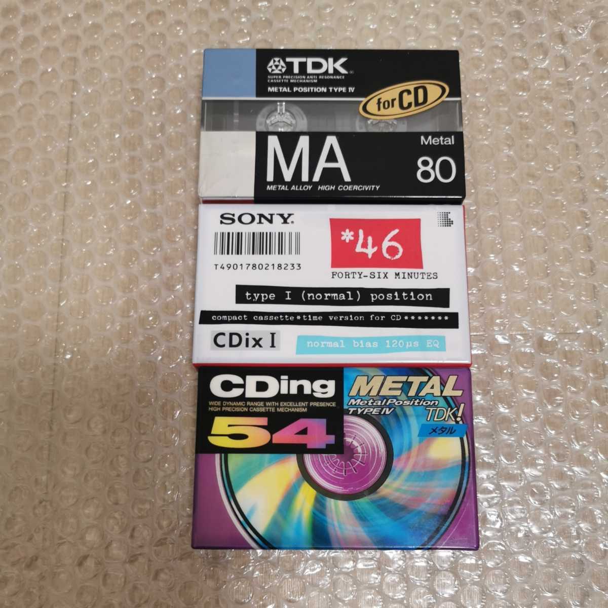 O カセットテープ 3本セット TDK MA-80G METAL CDM-54F ソニー SONY C-46CDX1A _画像1