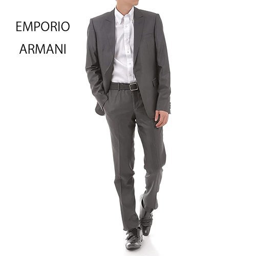 美しい ジャケット スーツ アルマーニ エンポリオ / ARMANI EMPORIO 新品 パンツ 48(VIV16R-V1129-GRY-48) シャイニーグレー Sサイズ以下