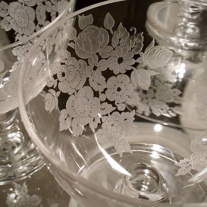 希少サイズ☆レア 1920年 オールドバカラ【ブーケ】ポルトワイングラス