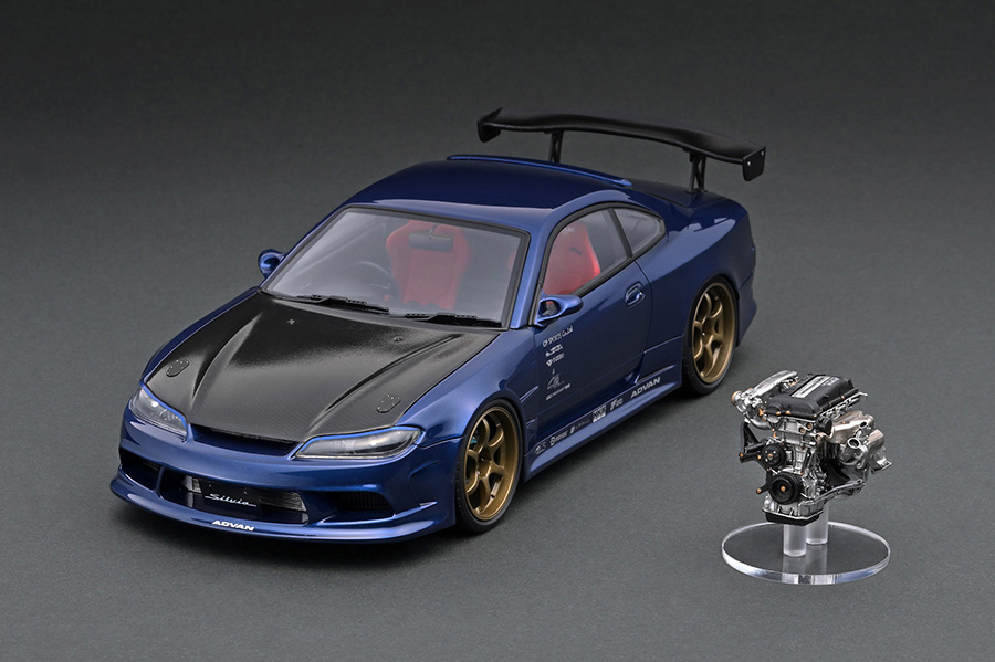 [未開封品] WEB限定 ignition model イグニッションモデル 1/18 VERTEX S15 Silvia Dark Blue With Engine IG2006