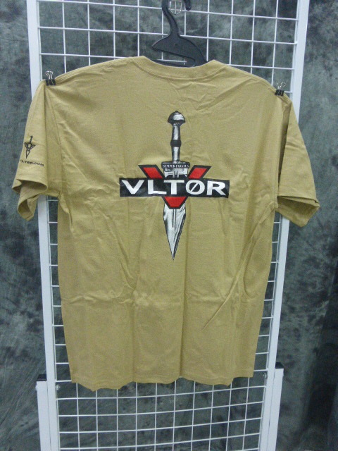  Vltor U.S.A. Apparel Tシャツ Lサイズ FDE デザートタン カラー 送料無料 VLTOR WEAPON SYSTEMS Knife Dagger Logo ロゴ_画像2