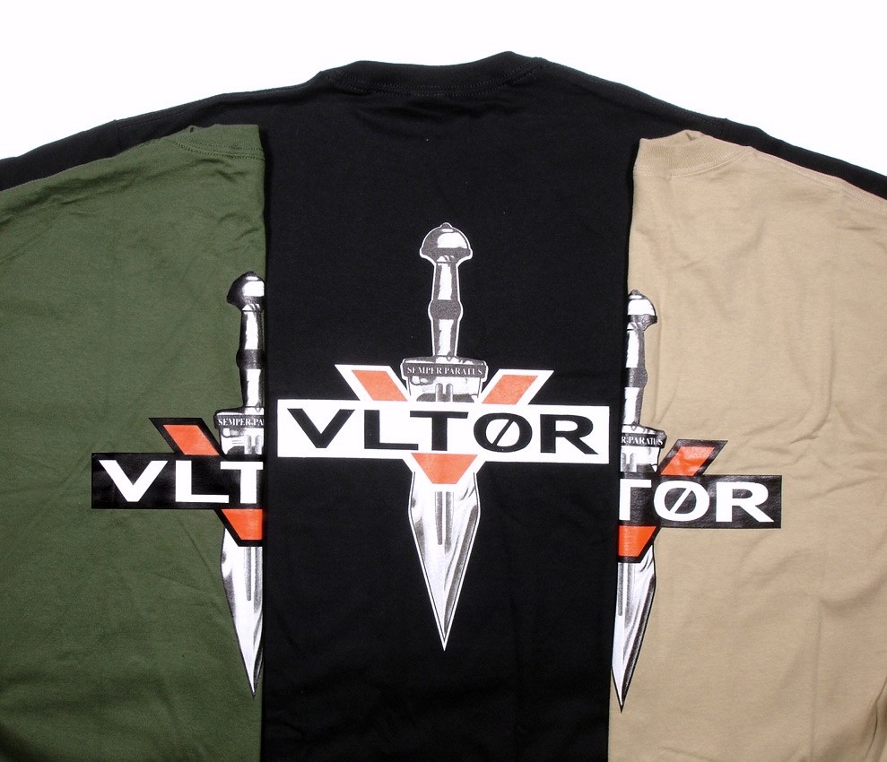  Vltor U.S.A. Apparel Tシャツ Lサイズ FDE デザートタン カラー 送料無料 VLTOR WEAPON SYSTEMS Knife Dagger Logo ロゴ_画像10