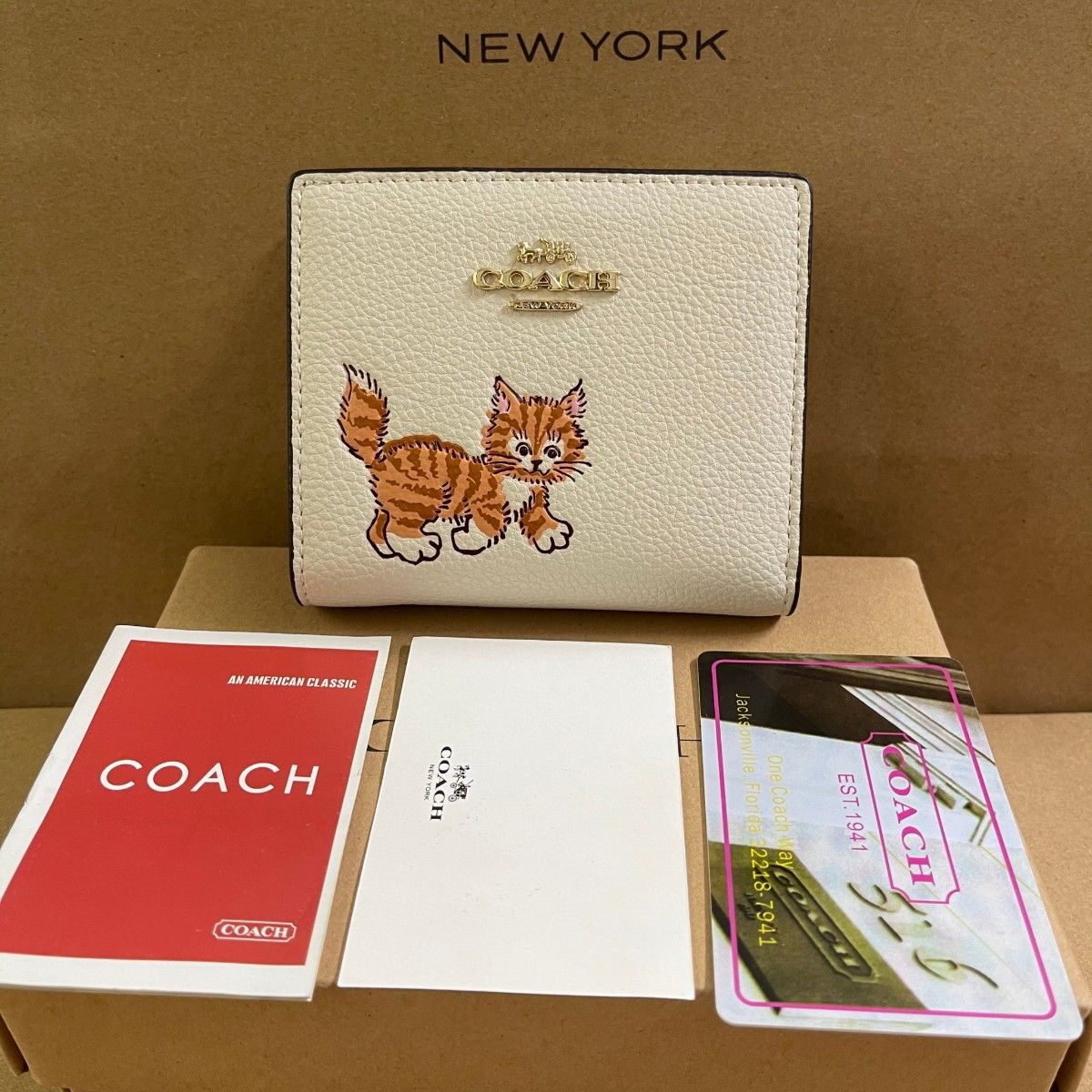 COACH 】スナップ ウォレット・ダンシング キトゥン CC472