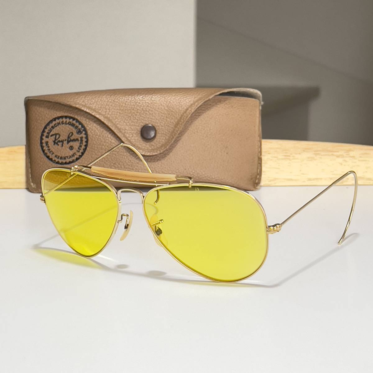 激レア◆Vintage B&L Ray-Ban 上部砂打 カリクローム アウトドアーズマン ヴィンテージ ボシュロム社製 レイバン サングラス EYEWEAR_画像2