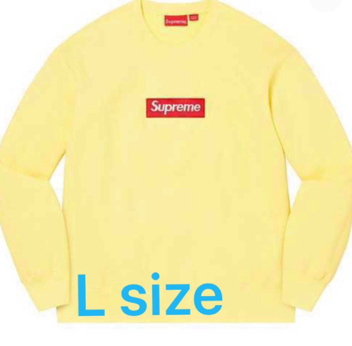 新品未使用】Supreme box logo crewneck Lサイズ pale yellow