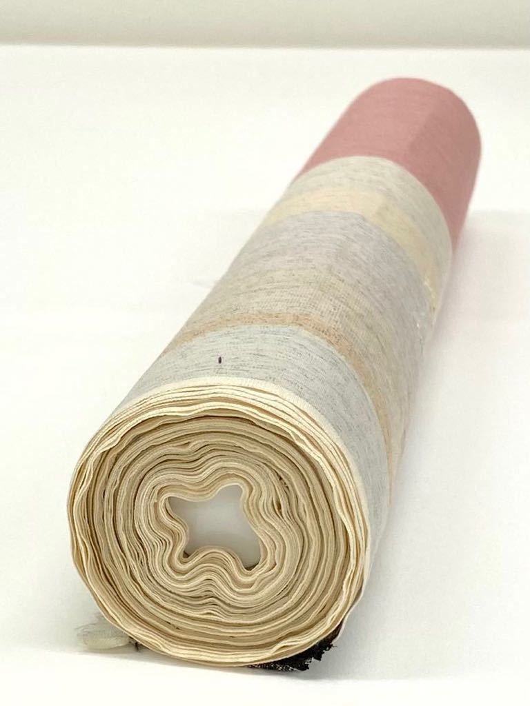 本場縞大島 夢創庵 星の砂染 大島紬 反物 縦縞 正絹(女性和服、着物
